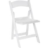 Chair, Elite White Resin Padded