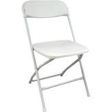 Chair, White Samsonite Plastic