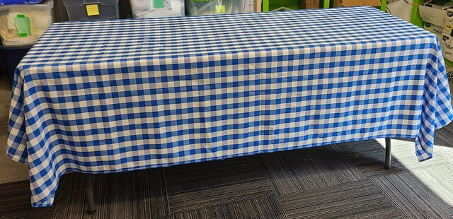 Table Linens, Blue and White