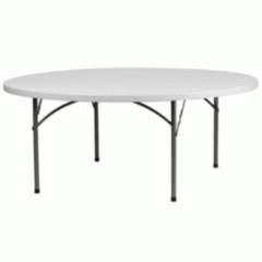 5' white round tables