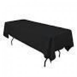 Table linens, black lap length