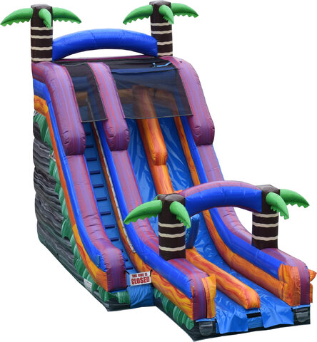 Cliff Dive Slip N Slide Double Lane Water Slide Rental Operation