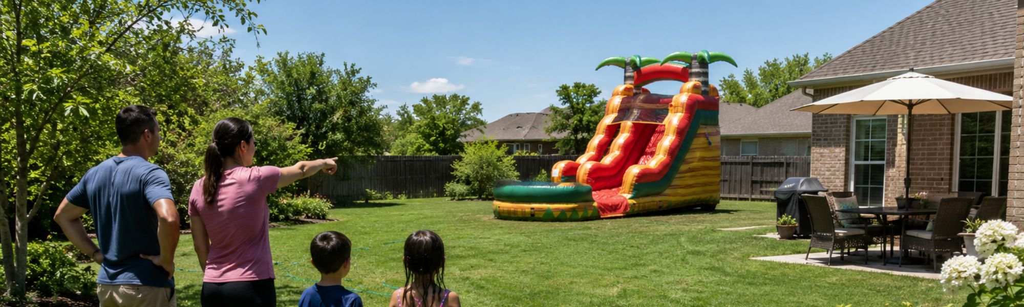 Prepare Your Yard for Water Slides