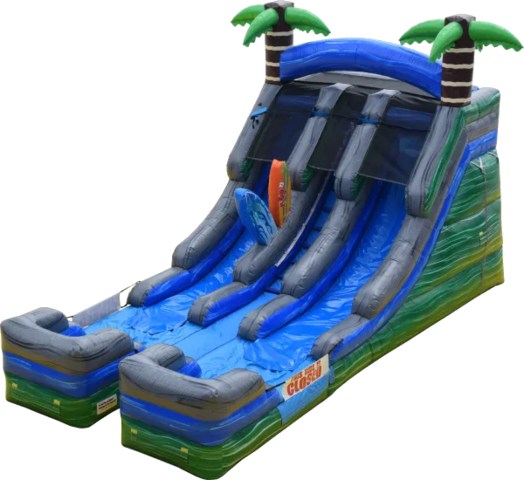 16 ft Tropical Double Lane Water Slide