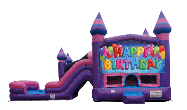 Happy Birthday Purple Castle Double Lane Combo