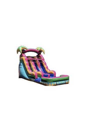 15' Double Lane Beach Party Water Slide