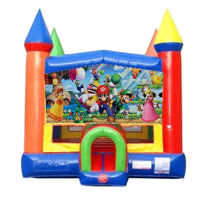 Super Mario Moonwalk Castle Bounce House