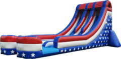 18 ft Stars and Stripes Double Lane Water Slide