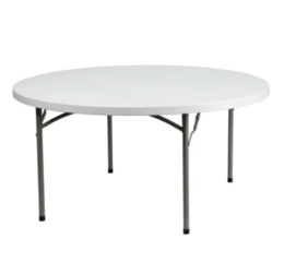 60" Round Plastic Folding Table