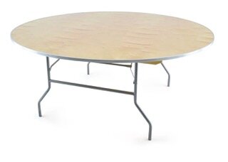 72" Round Wood Folding Table