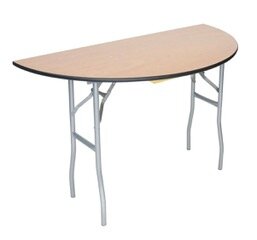 4ft Half Round Wood Folding Table