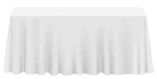 90"x156" Poly Linen (White)