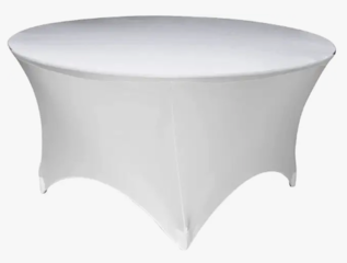 60" Spandex Table Linen (White)