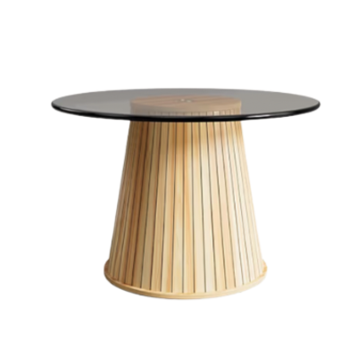 Glass Fluted Side Table