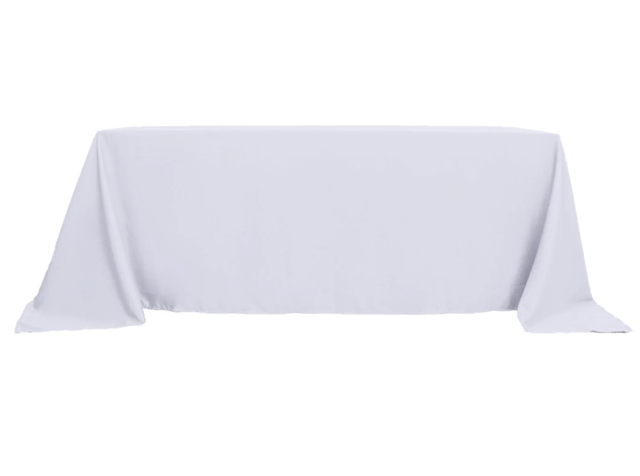 8ft White Table Cloth