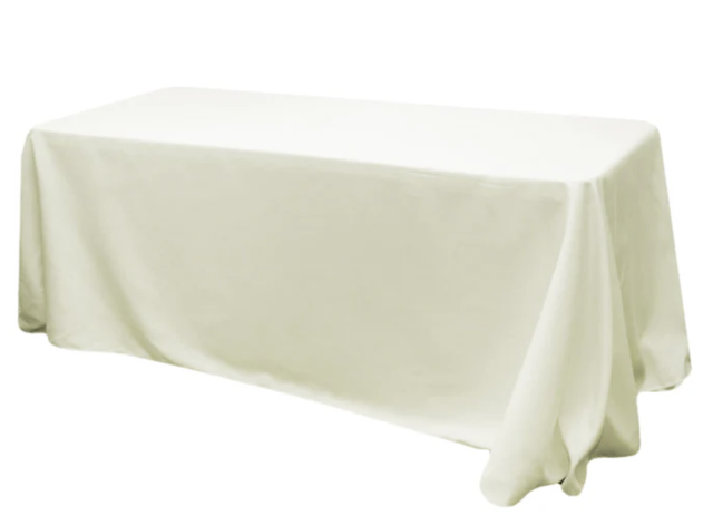 8ft Ivory Table Cloth