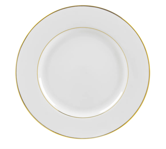 Gold Rim Dinner Plate 10.5