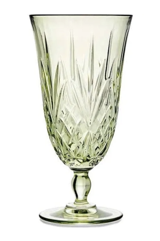 Green Garnet  Water Goblet / Universal Wine Glass