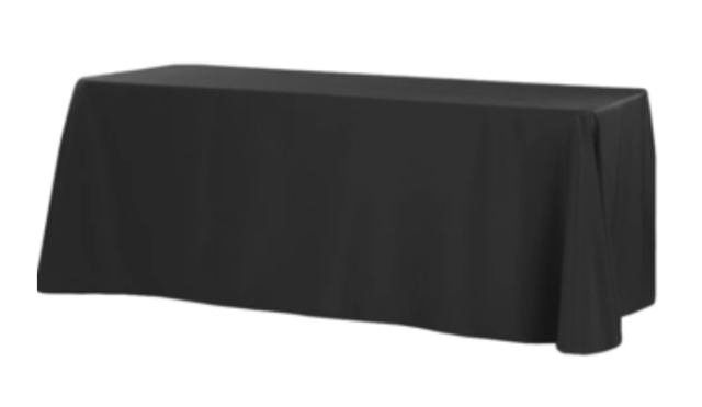 Black 8ft Table Cloth