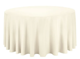 108” Round Ivory Table Cloth