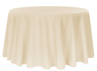 120" Round Beige Table Cloths