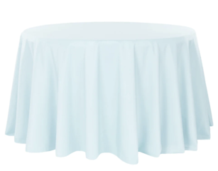 120" Round Light Blue Table Cloth