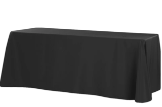 6ft Black Table Cloth