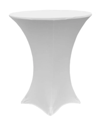 White Spandex Cocktail Table Cover