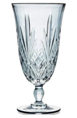 Indigo Blue Crystal Water Goblet / Universal Wine Glass