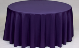 Purple 120" Round Table Cloth