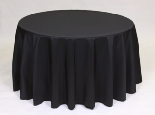 Black 120" Round Table Cloth