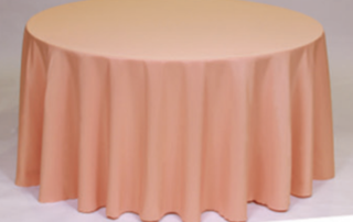 Peach 120" Round Table Cloth