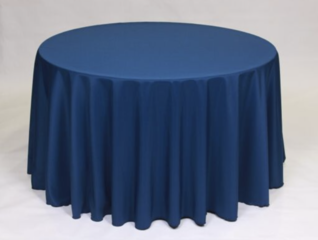 120 " Round Navy Blue Table Cloth