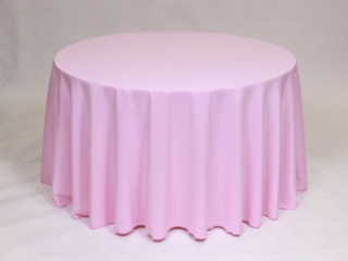 120" Round Pink Table Cloths