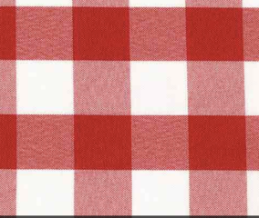 120" Round Red Gingham Table Cloths