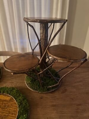 Cake Stand  Custom Wood 3 Tier