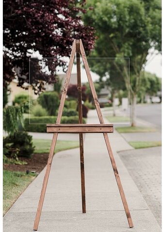 Adjustable Wooden Easel  Wedding Sign Stand  Floor Easel 68in Tall