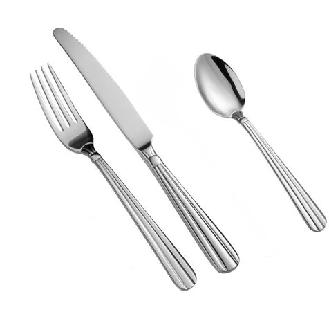 Silver Flatware Set - Knife, Fork, Spoon 