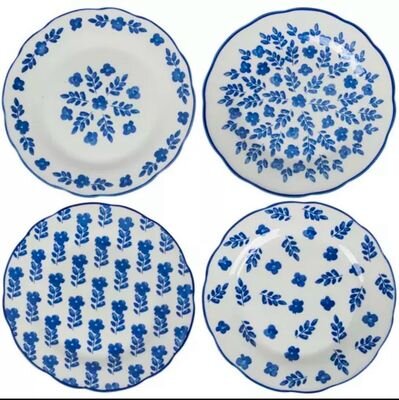 Dessert Plate / Blue Floral