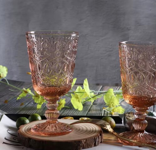 Water Goblet / Dusty Rose 9oz