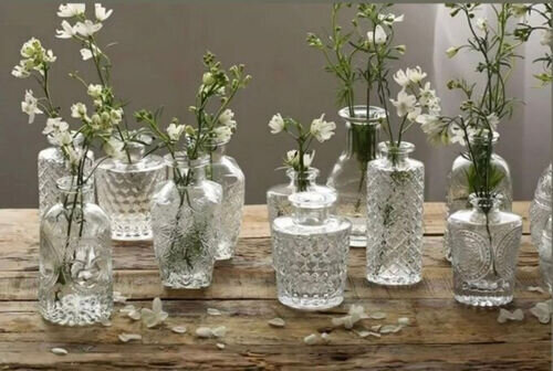 Clear Bud Vases set of 3