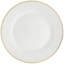 Dinner Plate  Cream Glass with Gold Rim