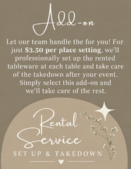 Rental Setup Service + Takedown