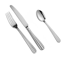 Silver Flatware Set - Knife, Fork, Spoon 