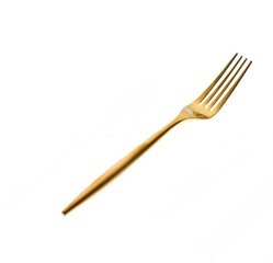 Individual Salad / Dessert Fork Matte Gold