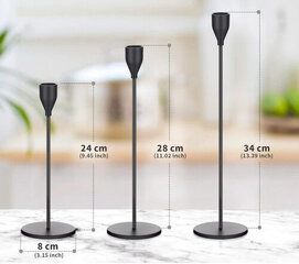 Matte Black Candle Holders (set of 3)