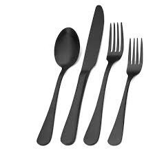 Matte Black Flatware Set of 4