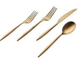Matte Gold Flatware set of 4