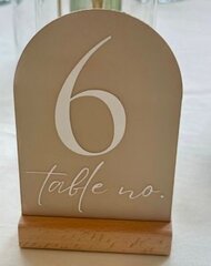 Table Numbers / Acrylic with Wood Stand