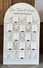 White Wood Seating Chart Sign